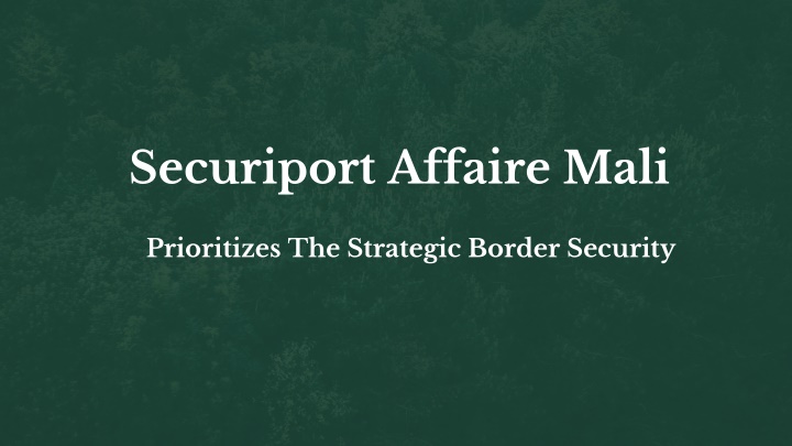 securiport affaire mali