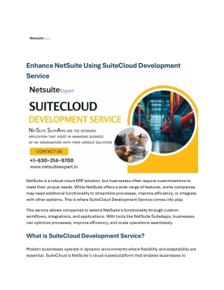 enhance netsuite using suitecloud development