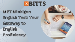 MET Michigan English Test Your Gateway to English Proficiency