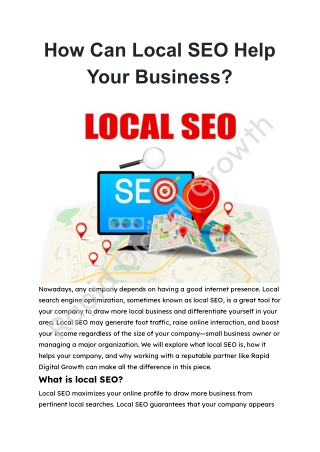 How Can Local SEO Help Your Business_