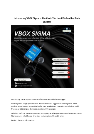 introducing vbox sigma the cost effective