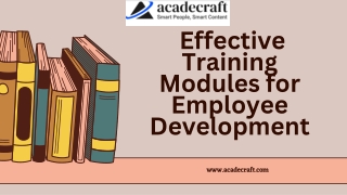 Effective Training Modules for Employee Development (1)