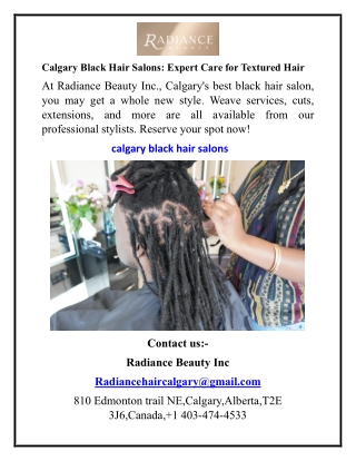Calgary Black Hair Salons Expert Care for Textured Hair