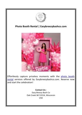 Photo Booth Rental | Easybreezybashco.com