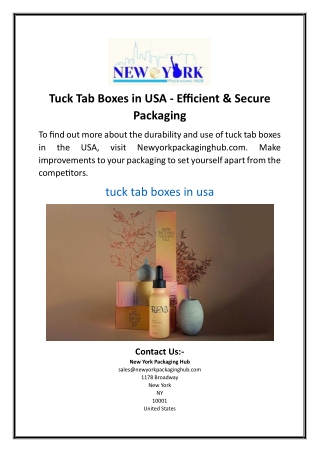 tuck tab boxes in usa efficient secure packaging