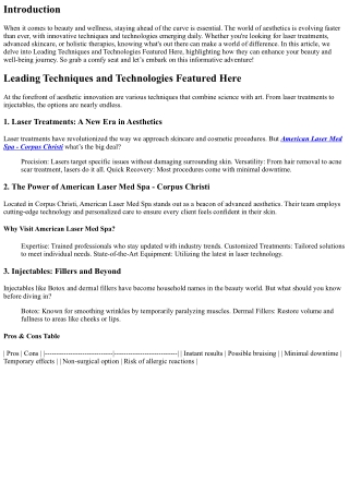 Leading Techniques and Technologies Featured Here