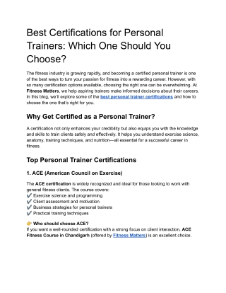 Best Certifications for Personal Trainers_ Which One Should You Choose
