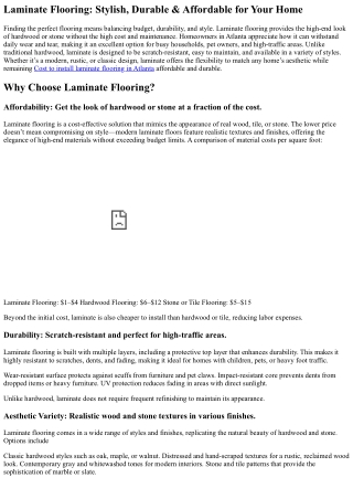 Why Laminate Flooring is a Great Option for Atlanta Homes