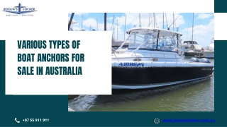 Various Types of Boat Anchors for Sale in Australia