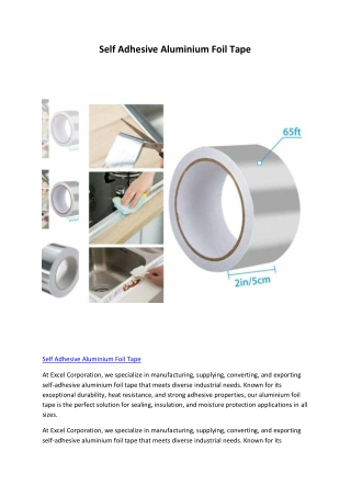 self adhesive aluminium foil tape