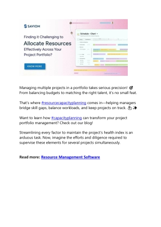 managing multiple projects in a portfolio takes