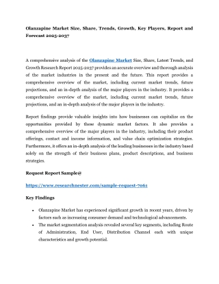 olanzapine market size share trends growth