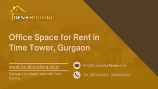 Elevate Your Business: Prime Office Space for Rent in Time Tower, Gurgaon