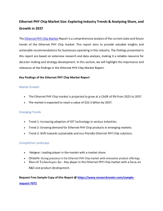 Ethernet PHY Chip Market size 2037