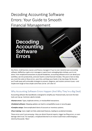 decoding accounting software errors your guide