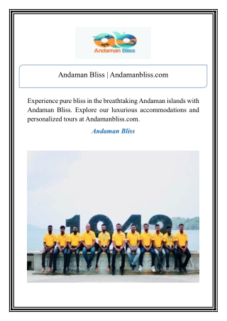 Andaman Bliss | Andamanbliss.com