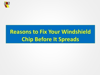 Reasons to Fix Your Windshield Chip Before It Spreads