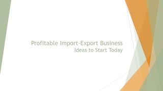 profitable import export business ideas to start