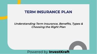 term insurance plan term insurance plan
