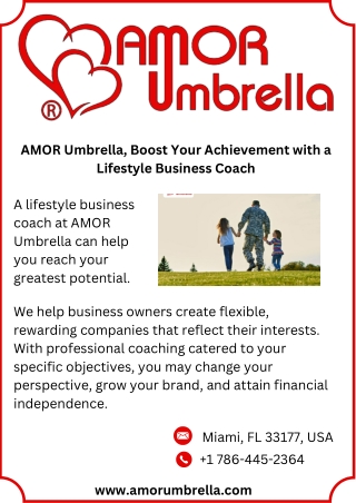 AMOR Umbrella, Boost Your Achievement with a Lifestyle Business Coach