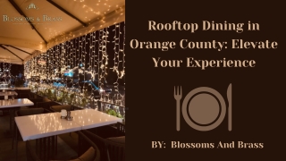 Rooftop Dining in Orange County: Elevate Your Experience