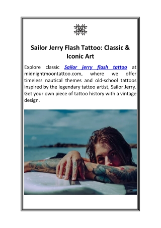 Sailor Jerry Flash Tattoo Classic & Iconic Art