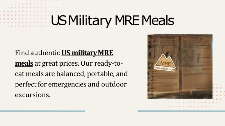 us military mre meals