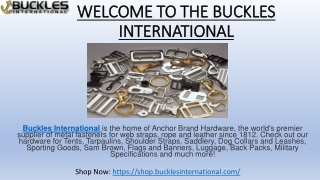 Buy Clips and Dees at Buckles International