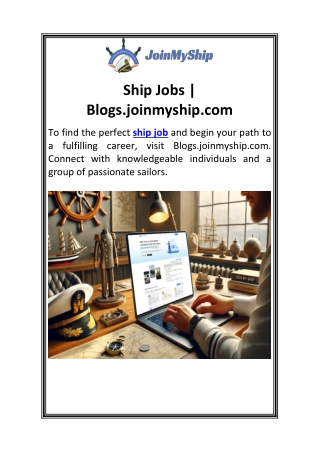 Ship Jobs  Blogs.joinmyship.com