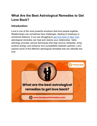 What Are the Best Astrological Remedies to Get Love Back_