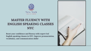 Master Fluency with English Speaking Classes NYC