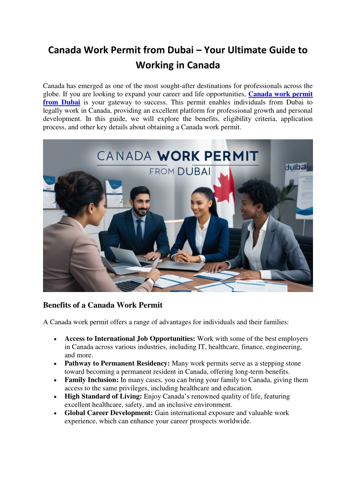 canada work permit from dubai your ultimate guide