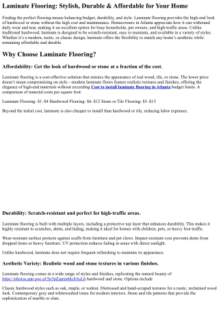 Why Laminate Flooring is a Great Option for Atlanta Homes