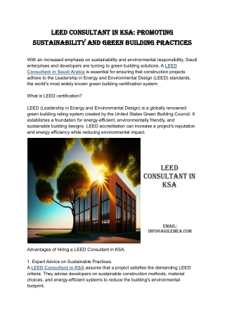 leed consultant in ksa promoting leed consultant