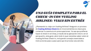 Proceso Rápido y Sencillo de Vueling Airlines Check-in
