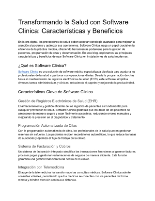 Transformando la Salud con Software Clinica_ Características y Beneficios