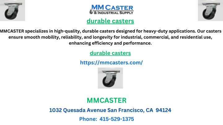 durable casters