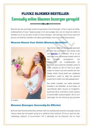 Eenvoudig online bloemen bezorgen geregeld