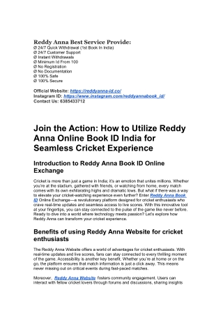 reddy anna best service provide 24 7 quick
