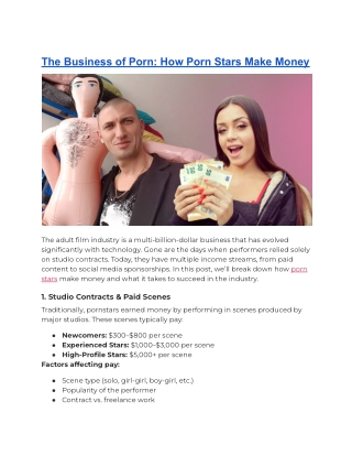 The Business of Porn_ How Porn Stars Make Money