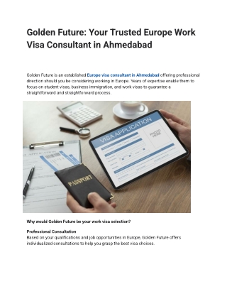 Golden Future_ Your Trusted Europe Work Visa Consultant in Ahmedabad