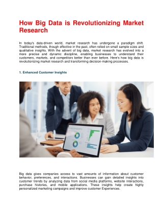 how big data is revolutionizing market research