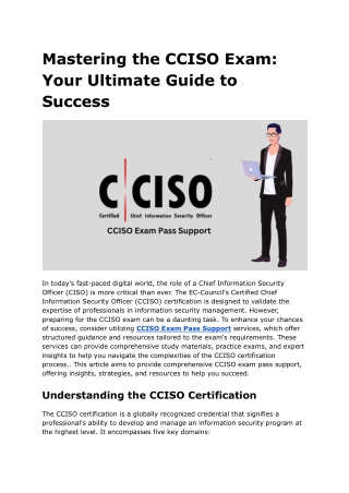 mastering the cciso exam your ultimate guide