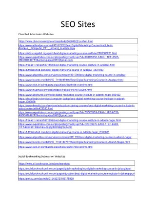 SEO Sites