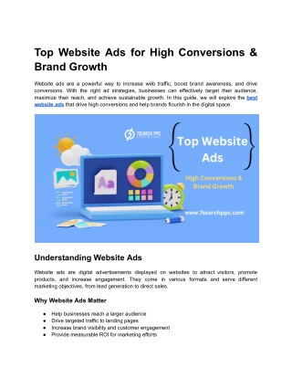 Top Website Ads for High Conversions & Brand Growth