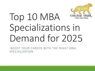 Top 10 MBA Specializations in Demand for 2025