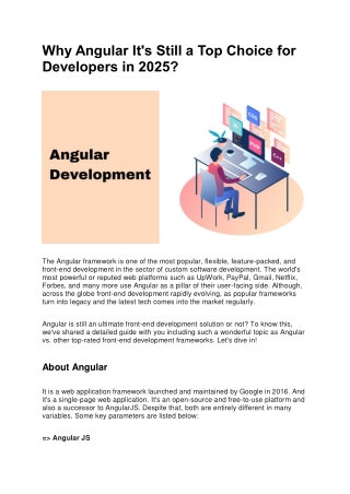 Why Angular It's Still a Top Choice for Developers in 2025