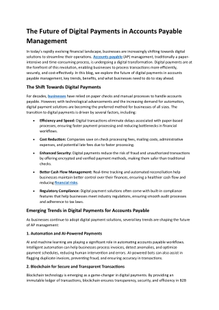 the future of digital payments in accounts