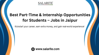 Best Part-Time & Internship Opportunities for Students – Jobs in Jaipur