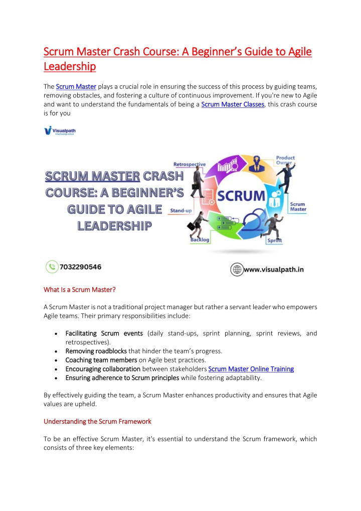 scrum master crash course a beginner s guide